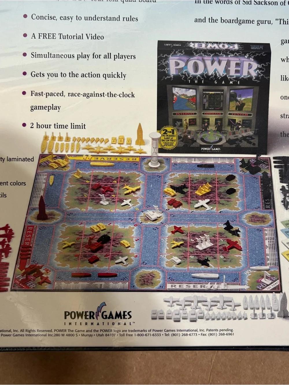 Vintage POWER THE BOARD GAME by Power Games International New Sealed 1-4 Player